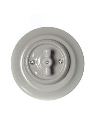 CERAMICZNY WŁĄCZNIK STERUJĄCY ROLETAMI PODTYNKOWY Z POKRĘTŁEM SZARY Z RAMKĄ 2WSRPOKRG