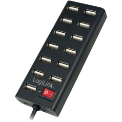 LogiLink&#xAE; UA0126 USB 2.0 Hub 13-Port With On/Off Switch