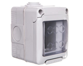 Obudowa szczelna 2M 82x66x65mm IP55 szara GW27041