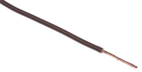 Przewód jednożyłowy linkowy, 2491X, 1,5 mm², 30/0,25 mm, 15 AWG, PVC, 750 V AC, Brązowy, dł. 100m, RS PRO
