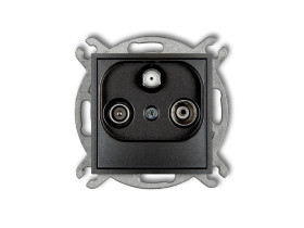 MINI Gniazdo antenowe RTV-SAT końcowe multimedialne (Internet) grafitowy 11MGM KARLIK