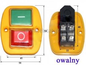 Wył. elektromag. 1F DZ-6D-2 250V 15A 4p owalny