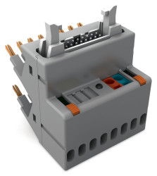 Moduł 14 -pinowe Wtykane do modułu podstawowego WAGO DIN 41651 Męski 3A