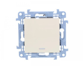 Simon 10 łącznik jednobiegunowy z podświetleniem LED 10AX IP20 kremowy CW1L.01/41