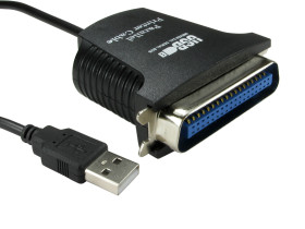 Kabel USB Złącze A USB A Złącze B Centronics dł. 1m Przewód USB USB 1.1 kolor: Czarny