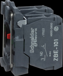 ZB5AZ105 Auxiliary switch block for push-button XB5, 1 NC contact/1 NO co