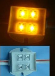 MODUŁ PCV 12V 23x30mm YELLOW 4xLED