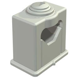 OBO Bettermann 2105039 Pipe Clamp Grey Self-Adhesive M6 Thread RAL 7035