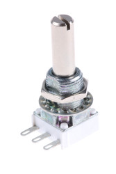 Potencjometr 500kΩ typ Obrotowy Vishay średnica wału 6 mm 0.25W długość wału 25mm Montaż panelowy