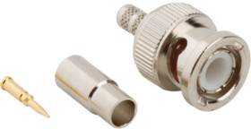BNC plug 50 Ω, Belden 88240, Belden 89907, RG-122, RG-58, crimp connection, straight, 000-36650-3RFX