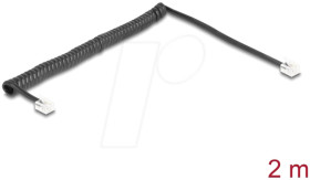 90202 Telephone cable / coiled cable, RJ11 plug / plug, 2 m
