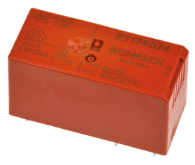 Przekaźnik mocy 24V dc SPDT TE Connectivity, montaż PCB 2304Ω Otwór przezierny