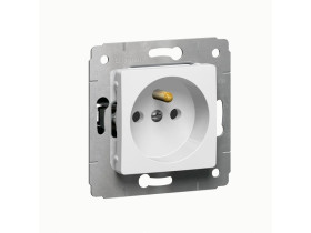 CARIVA Gniazdo pojedyncze z uziemieniem białe 16A-250V 773624 LEGRAND