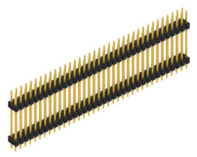 Pin header, 72 pole, pitch 2.54 mm, straight, black, 10057470