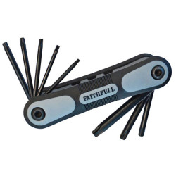 Faithfull FAITKSF8 Folding Star Key Set of 8 (TX9-TX40)