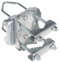 Obejma krzyżująca ze wzmocnionym profilem do mocowania masztów pod kątem prostym max. 50mm OZK-50/W