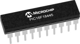 Mikrokontroler Microchip PIC16F18445-I/P PIC16F18445 PDIP 20-pinowy Powierzchnia PIC 14kB 12 bit 32 MHz, 1 kB RAM Flash,