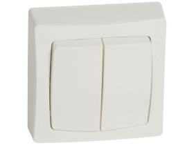 OTEO Wyłącznik schodowy podwójny biały komplet 086020 LEGRAND