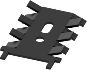 Finger shaped heatsink, (L x W x H) 35.8 x 22.8 x 5 mm, 18 K/W, black anodized, 10035021