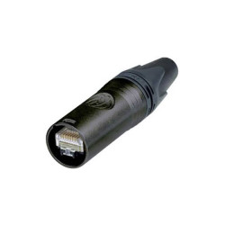 Neutrik NE8MX6-B-T EtherCON Plug Straight 8P8C Black