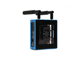 Jetson SUB Mini PC V2 - Blue with Jetson Xavier NX module, Aluminum case with cooling fan, 128GB SSD, WiFi, Antennas and pre-ins