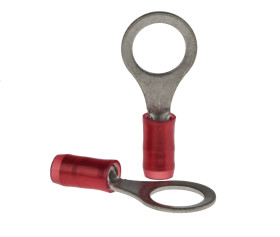 Zacisk oczkowy rozmiar przewodu 1.65mm² Ø , M8 izolowany średnica wew 8.33mm Czerwony TE Connectivity