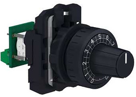 Potencjometr 10kΩ typ Obrotowy Schneider Electric średnica wału 6 mm 1W długość wału 30.2mm średnica 30mm Montaż