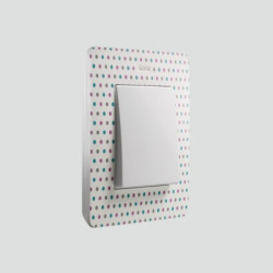 Simon Detail 82 Ramka pojedyncza Detail ORIGINAL-imagine BIAŁA kropki / podstawa Biała 8200610-210