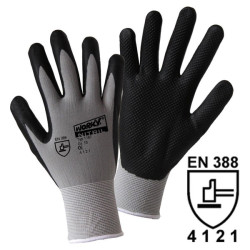 Worky 1167 Nitril Grid Fine Knitted Glove - Size 9