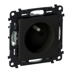 VALENA LIFE gniazdo 2 p+z z przesłoną czarny 16A 250V 756380
