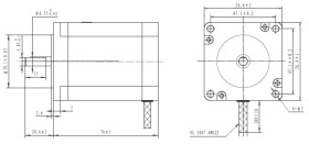 Pololu Stepper Motor: Unipolar/Bipolar, 200 Steps/Rev, 57×76mm, 4.5V, 2 A/Phase