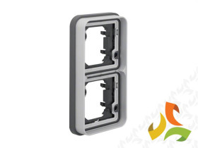 BERKER W.1 Ramka 2 podwójna pionowa do montażu podtynkowego IP55 szary 13293515 HAGER
