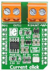 Zestaw rozwojowy czujników, do uzytku z: MikroBUS, Płyta rozszerzenia, Current Click