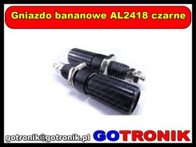 Gniazdo bananowe AL2418 czarne
