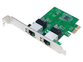 PC0075 Karta komputerowa: PCIe, RJ45 gniazdo x2, PCI Express 2.0