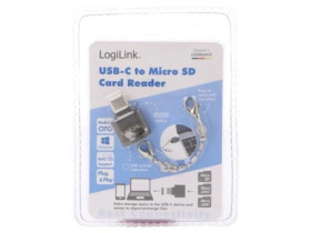 CR0039 Czytnik kart: pamięci, USB C wtyk, OTG, USB 2.0, 480Mbps