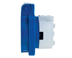 Gniazdo tablicowe 10/16A 2P+Z SCHUKO 230V niebieskie IP54 105-0b