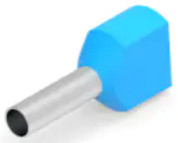 Insulated wire end ferrule, 2 x 2.5 mm², 18.5 mm/10 mm long, DIN 46228-4, blue, 966144-8