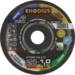 Rhodius 211211 XT69 Cutting Disc 125 mm 10 Pieces Extra-Thin Durable