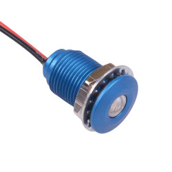 Q10F5ABXXSB24E Super Bright Blue 10mm 24VDC LED Panel Indicator IP67 APEM