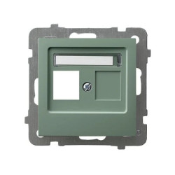 AS Obudowa gniazda pojedynczego typu Keystone prosta zielony mat GPK-1G/p/84