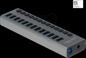 63738 External SuperSpeed USB Hub with 13 Ports + Switch