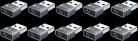 USB-AD203-10 Adapter USB 2.0 A plug > C socket, set of 10