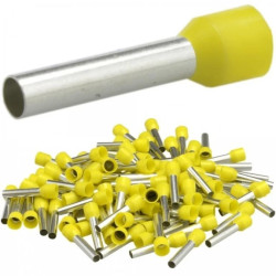 Końcówka tulejkowa izolowana typ HI / TE DIN 0,5mm2 / 6mm miedziana cynowana galwanicznie żółta ERKO 100szt.