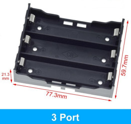 KOSZYK NA 3 AKUMULATORY 18650 (KOSZ-18650-3K)