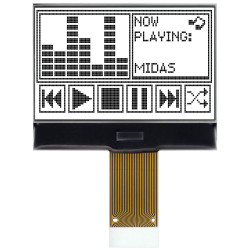 Midas Displays MCCOG128064B12W-FPTLW 128x64 Graphic COG LCD Black on White