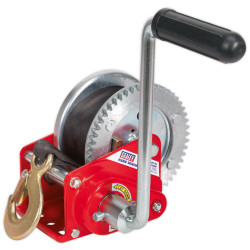 Sealey GWW1200B Geared Hand Winch with Brake &amp; Webbing 540kg Capacity