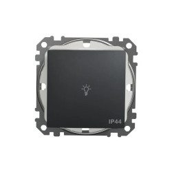 Przycisk światło IP44, czarny antracyt, Sedna Design i Elements SDD214132