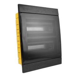 Rozdzielnica podtynkowa 24 modułowa IP40 czarna M-L 970.24.N