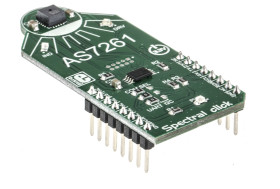 Zestaw rozwojowy czujników, AS7261, AT25SF041, do uzytku z: Sterowniki LED, Spectral click